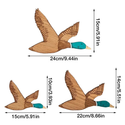Wooden Flying Ducks Wall Art